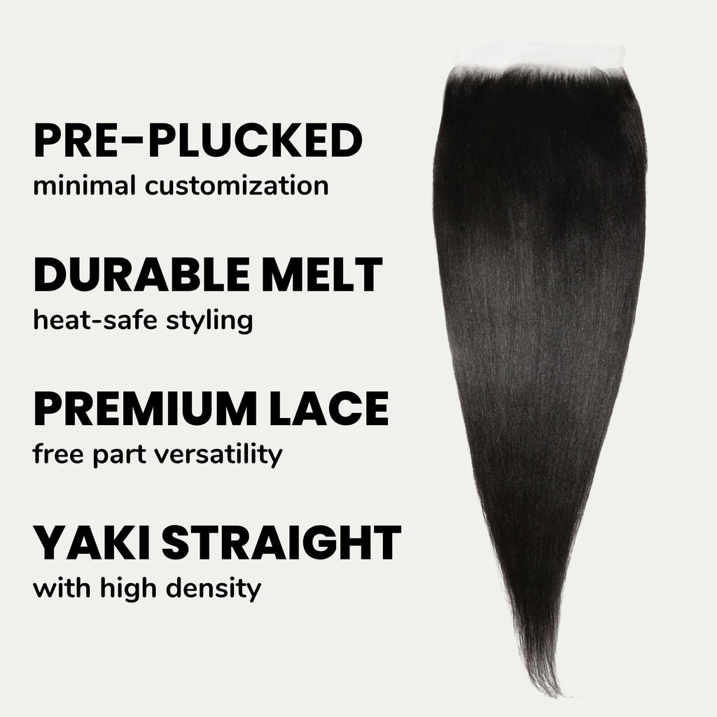 Yaki Straight 7x7 HD Lace Human Hair Closure